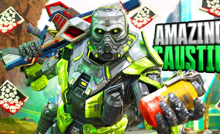 Caustic is AMAZING 27 KILLS and 4,800 Damage Apex Legends Gameplay Season 18