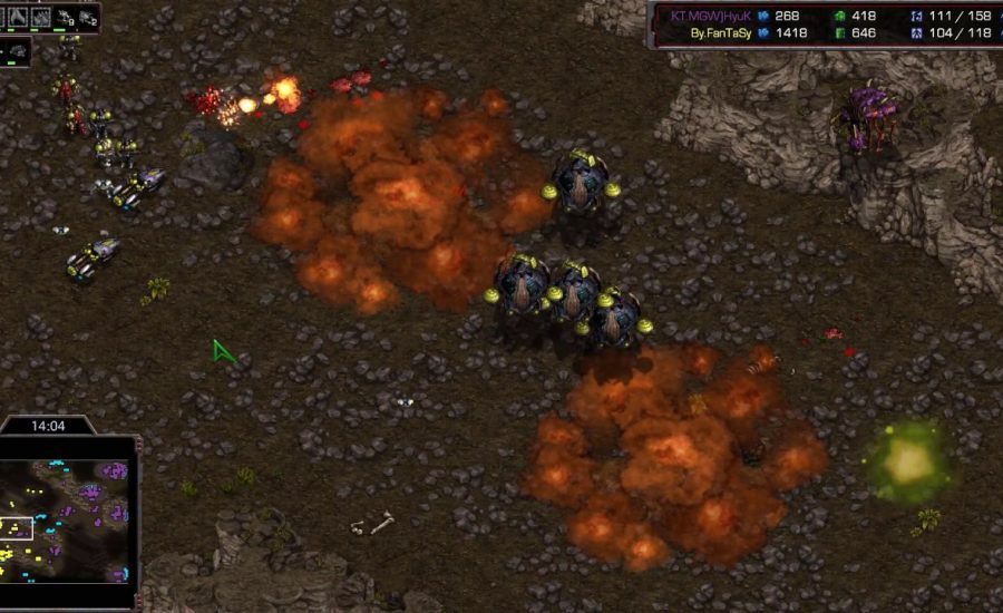 Fantasy (T) v Hyuk (Z) on Bloody Ridge - StarCraft - Brood War REMASTERED