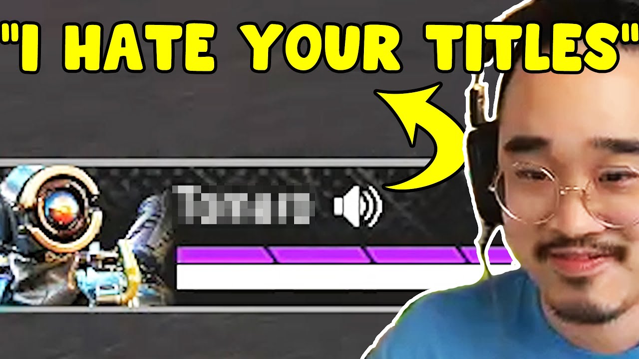My random confronts me about my video titles (Apex Legends)