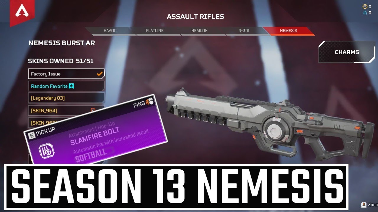 Apex Legends New Season 13 Nemesis & SlamFire Gameplay