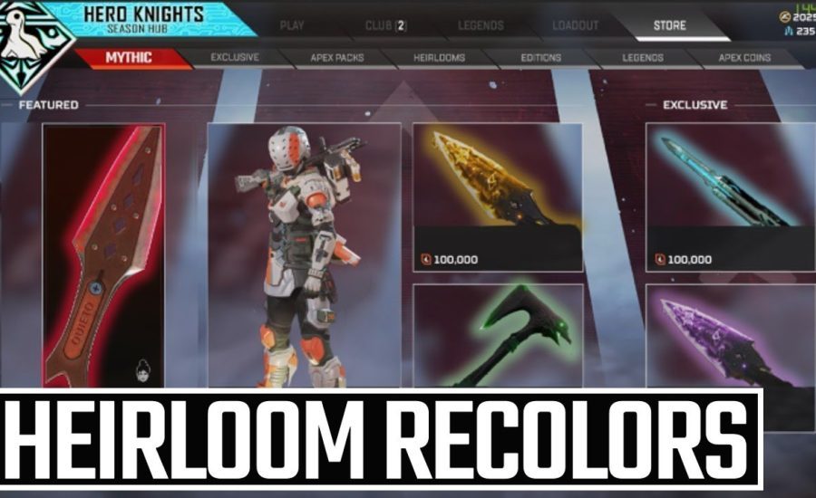 Apex Legends New Heirlooms & Recolors Explained