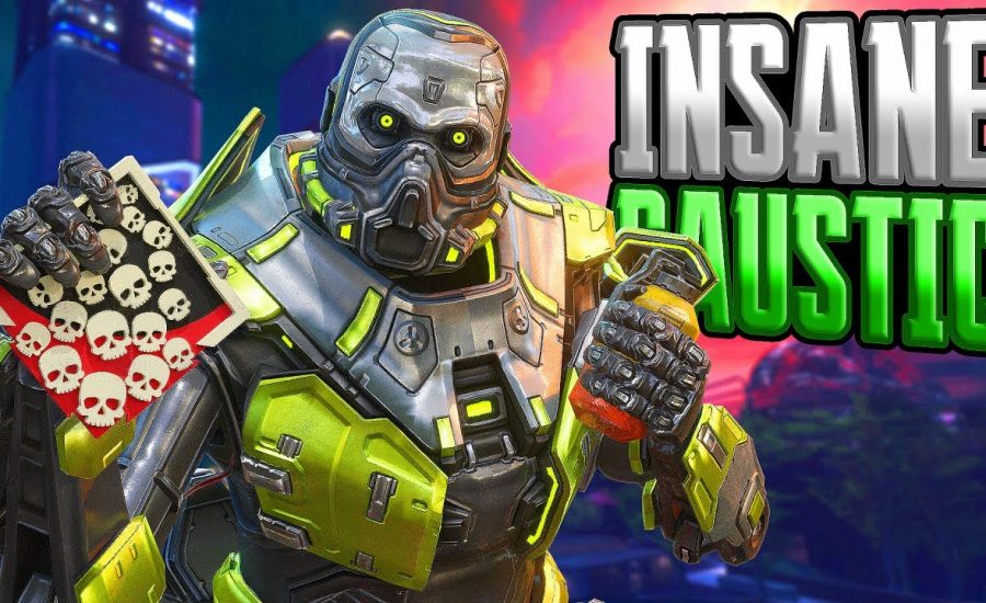INSANE Caustic 21 KILLS and 5,728 Damage Apex Legends Gameplay Season 18