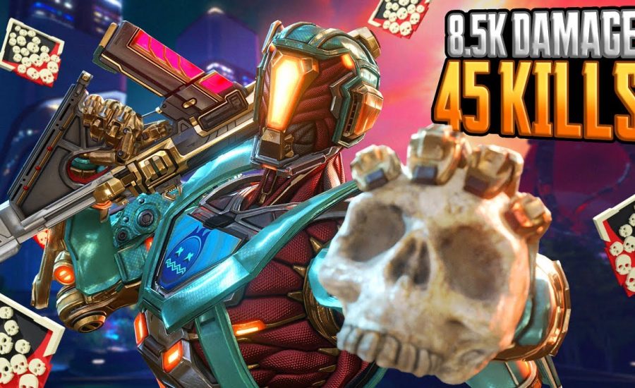 INSANE Pathfinder 45 KILLS and 8,500 Damage in Two Games Apex Legends Gameplay Season 18