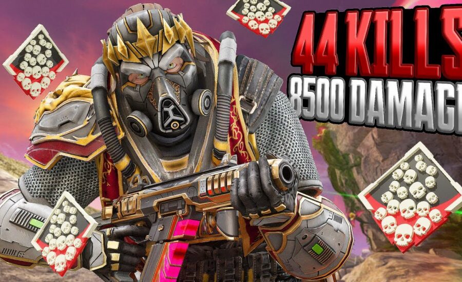 INSANE Caustic 44 KILLS and 8,500 Damage in TWO Games Apex Legends Gameplay Season 19