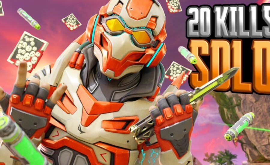 SOLO Octane INSANE 20 KILLLS and 5,000 Damage Apex Legends Gameplay Season 19