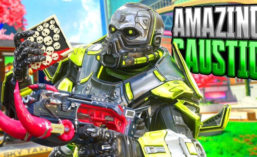 AMAZING Caustic 25 KILLS and 4,400 Damage Apex Legends Gameplay Season 19