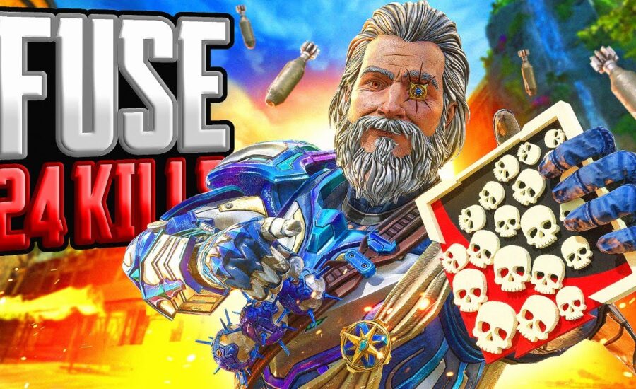 AGRESSIVE Fuse 24 KILLS and 4,400 Damage Apex Legends Gameplay Season 19