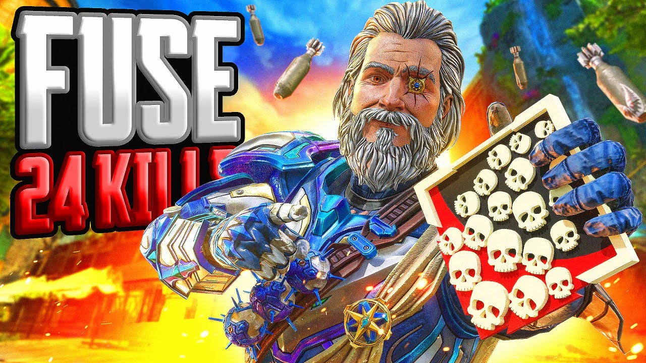 AGRESSIVE Fuse 24 KILLS and 4,400 Damage Apex Legends Gameplay Season 19