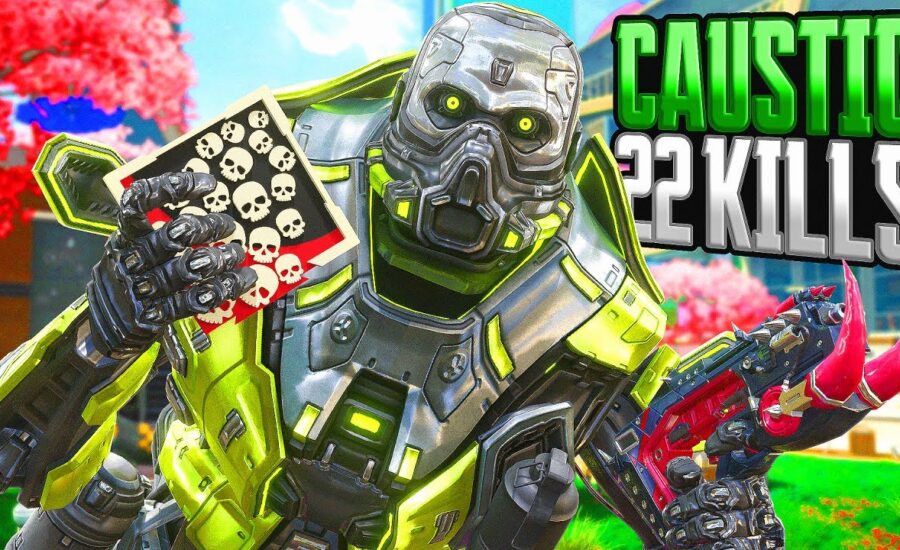 Caustic 22 KILLS and 4,700 Damage Apex Legends Gameplay Season 19