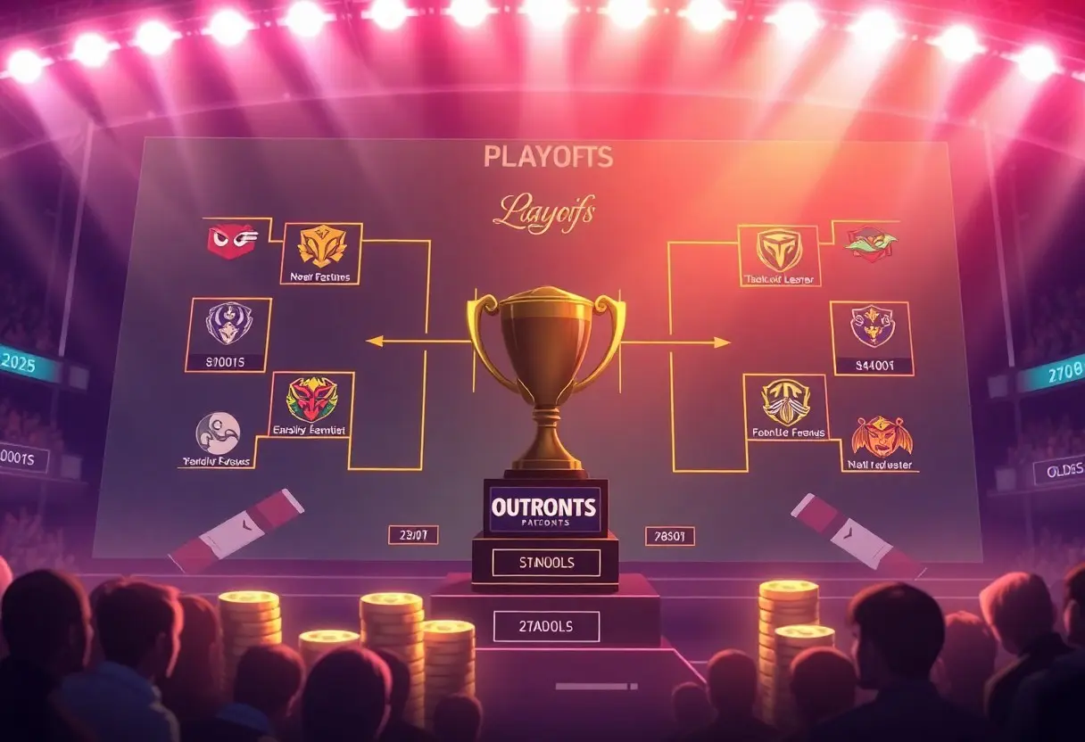 League of Legends playoff bracket impact on outrights
