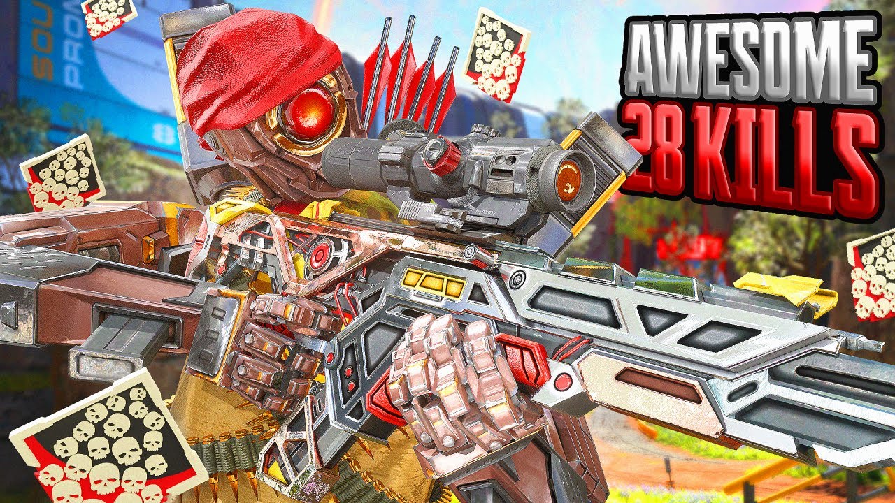 AWESOME Pathfinder 28 KILLS and 5,500 Damage Apex Legends Gameplay Season 19