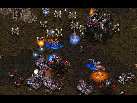 Flash (T) v Violet (P) on Heartbreak Ridge - StarCraft - Brood War REMASTERED