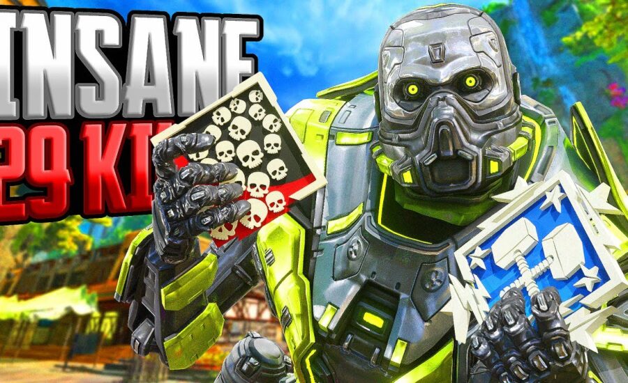 INSANE Caustic 29 KILLS and 5,400 Damage Apex Legends Gameplay Season 19