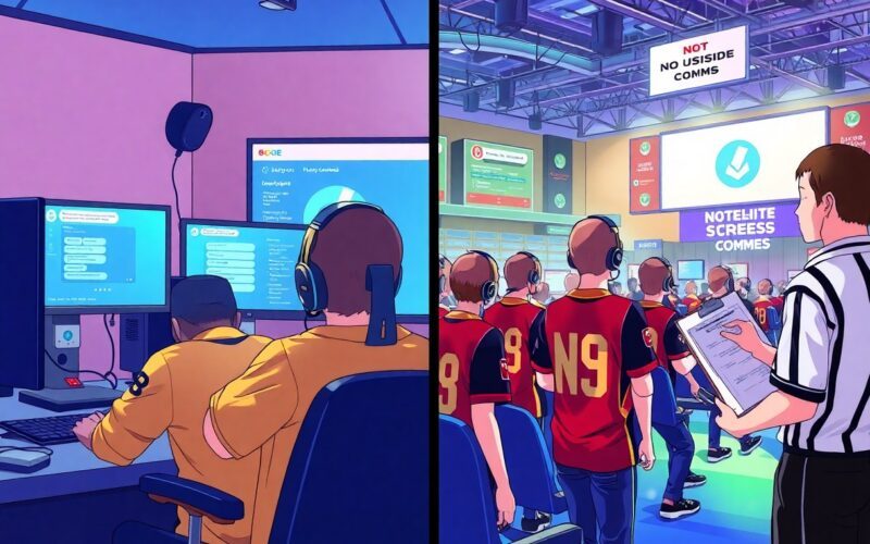communication rules for players during events vry