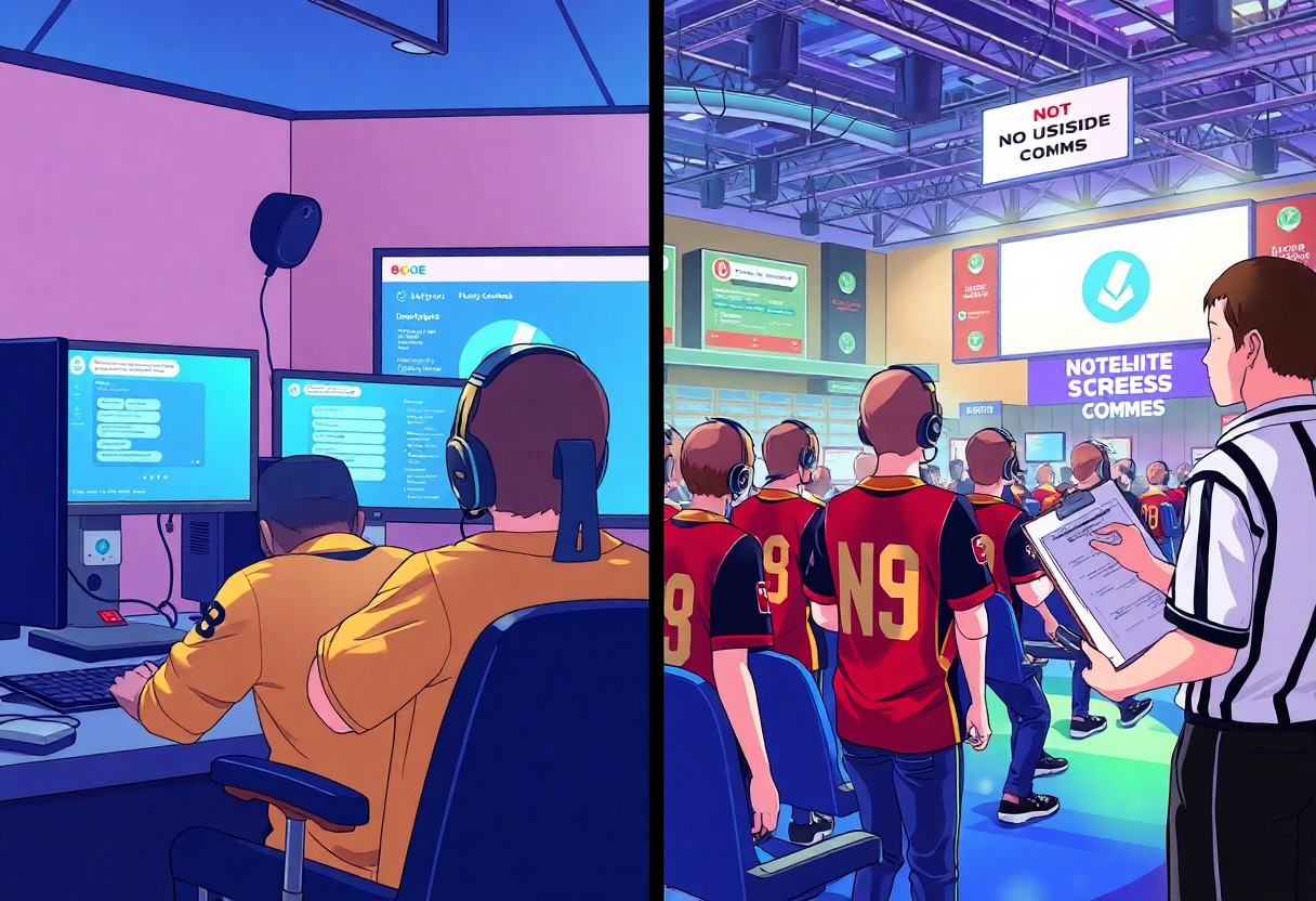 communication rules for players during events vry