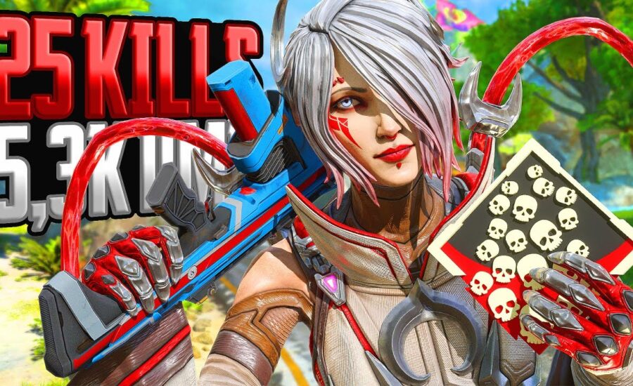 AMAZING Catalyst 25 KILLS and 5,300 Damage Apex Legends Gameplay Season 19