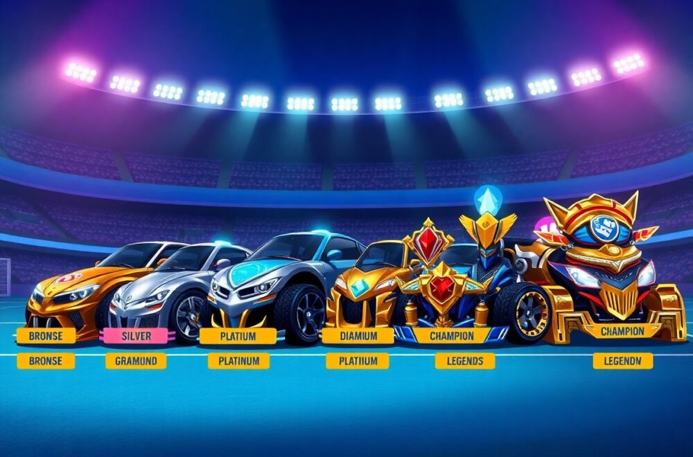 Rocket League rank hierarchy from Bronze to Supersonic Legend