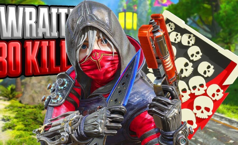 INSANE Wraith SOLO and 30 KILLS & 5,500 Damage Apex Legends Gameplay Season 19